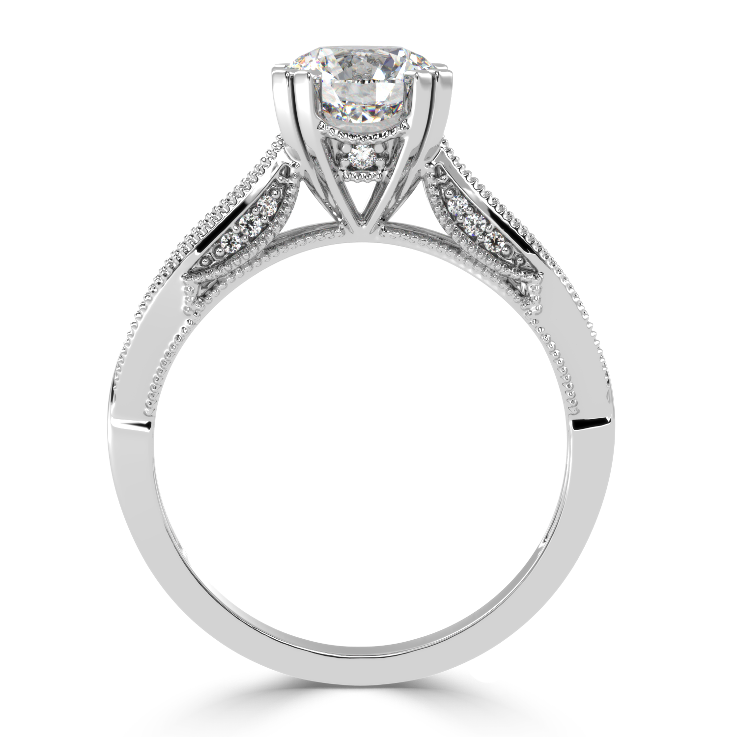 1.36 Carat H Color VS1 Clarity Diamond Studded Natural Diamond Ring.